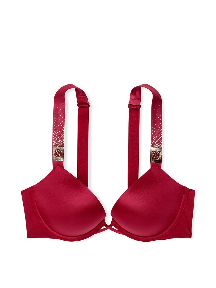 Very Sexy Biustonosz push-up powiększający o 2 rozmiary Bombshell Scattered Shine Strap