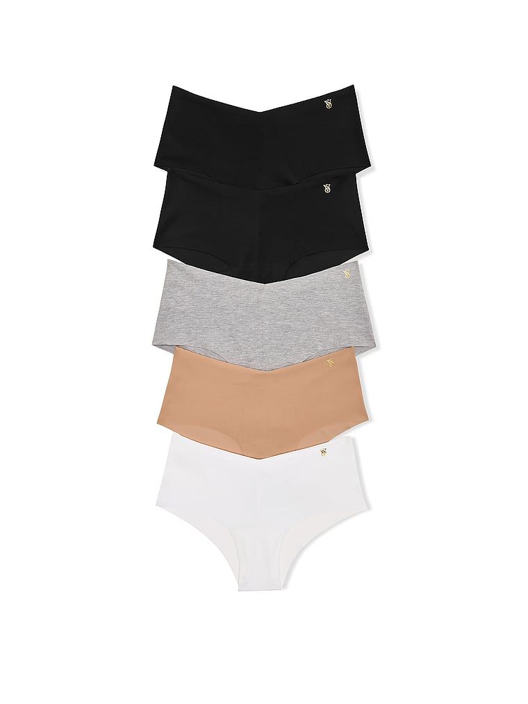 Zestaw majtek No-Show Cheeky - 5 sztuk. Produkt jest wzorzysty i pochodzi z kolekcji Victoria's Secret. 