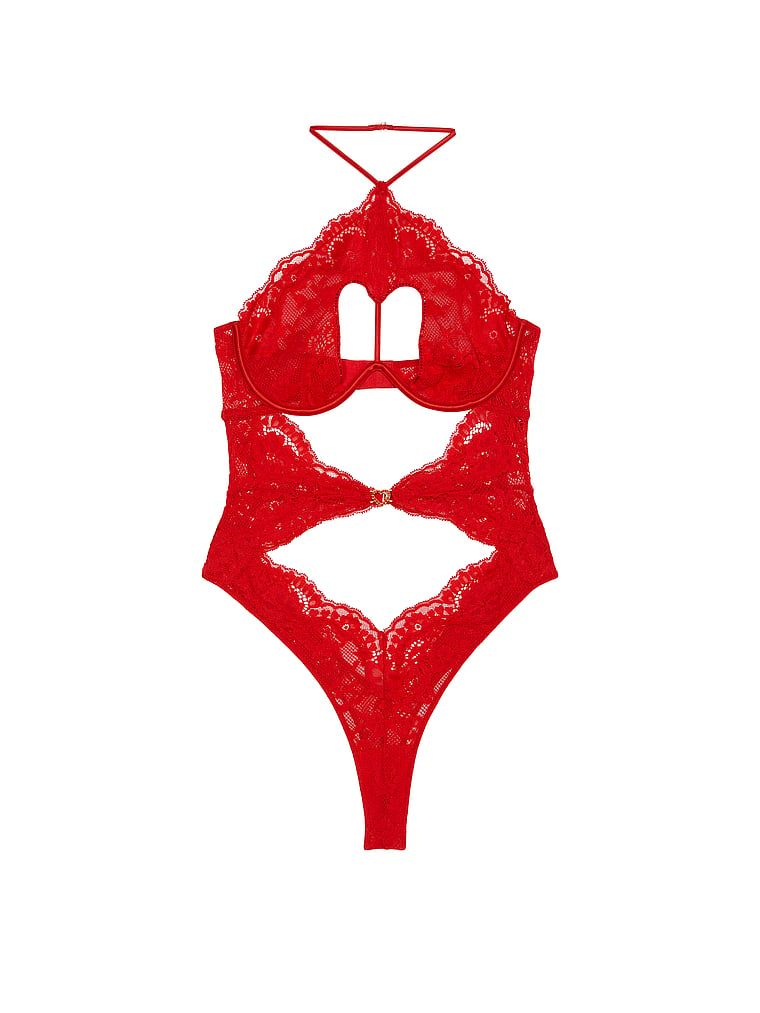 Body koronkowe Twinkle Heart. Produkt ma kolor czerwony i pochodzi z kolekcji Very Sexy. 