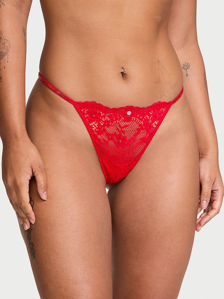 Stringi koronkowe Twinkle Strap. Produkt ma kolor czerwony i pochodzi z kolekcji Dream Angels. 