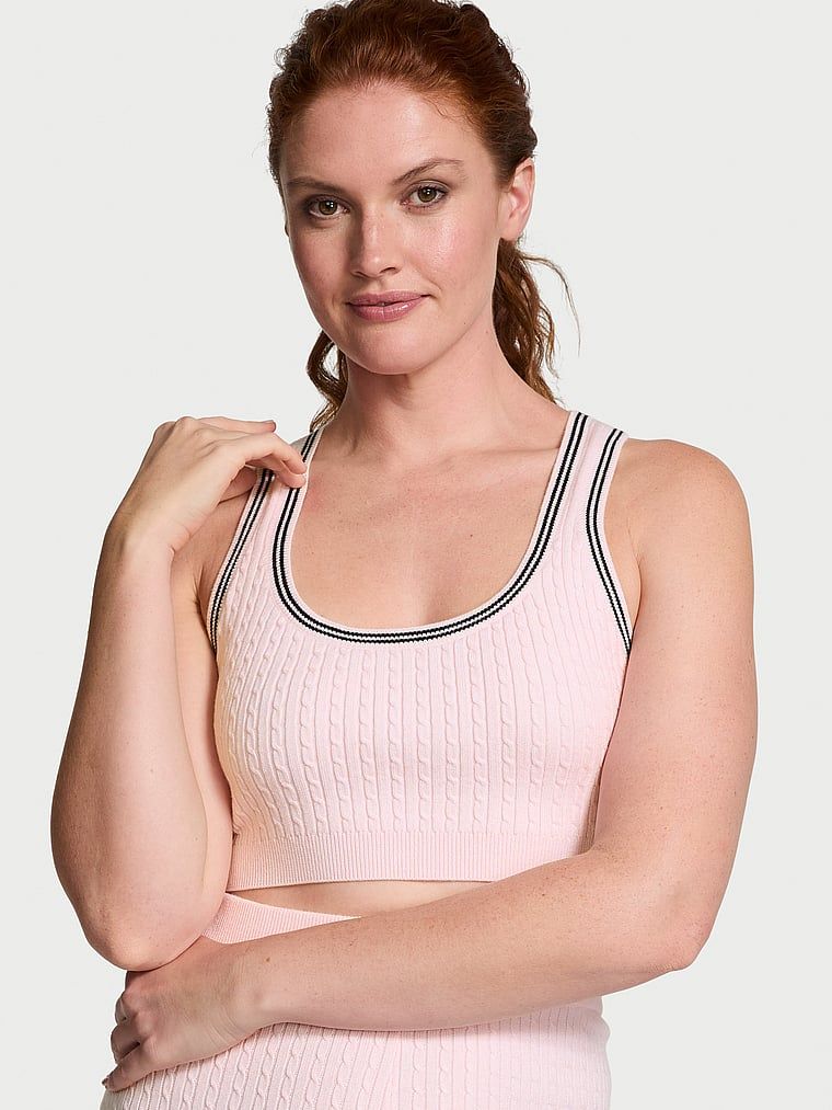 Victoria's Secret Biustonosz braletka top z dzianiny Luxe Cable-Knit