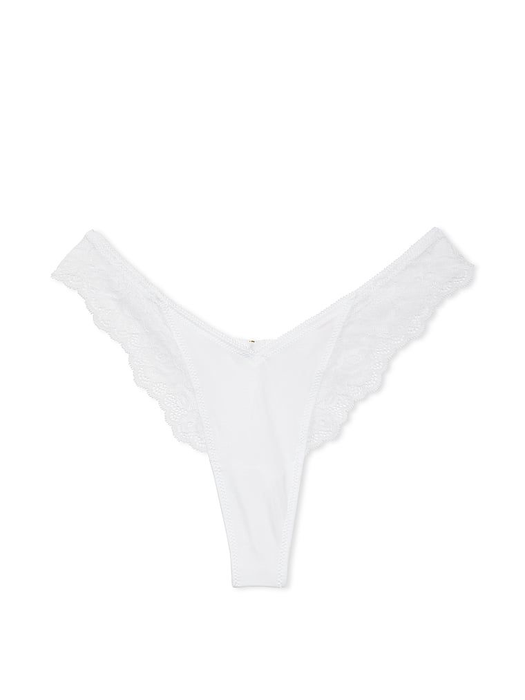 Very Sexy Stringi z koronką i wysoko wyciętymi nogawkami Lace-Trim High-Leg