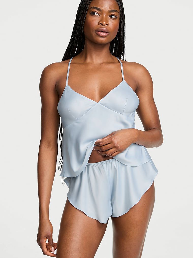 Victoria's Secret Zestaw satynowy do spania Cami Set