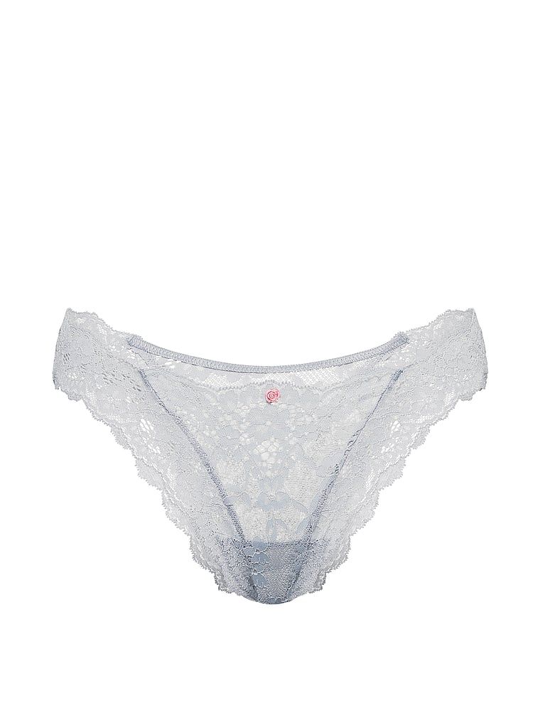 Majtki brazyliany koronkowe Brazilian. Produkt ma kolor szary i pochodzi z kolekcji Dream Angels. 