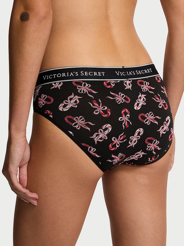 Majtki bawełniane z logo w talii Hiphugger. Produkt jest wzorzysty i pochodzi z kolekcji Cotton. 