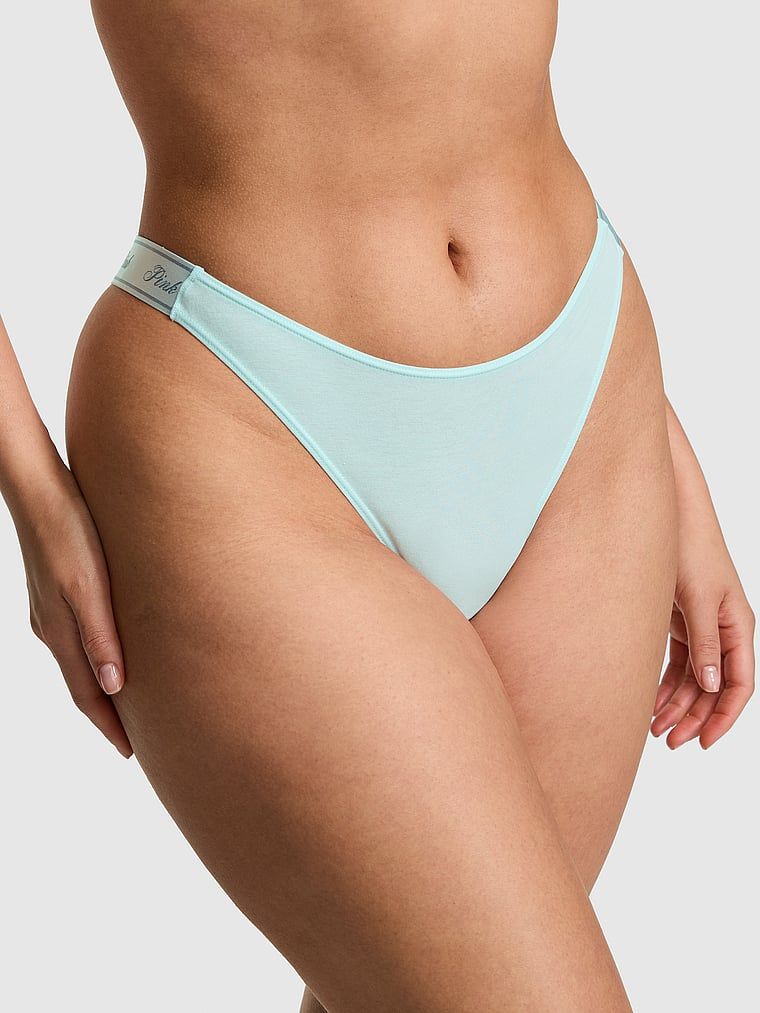 Bawełniane stringi Shine z logo