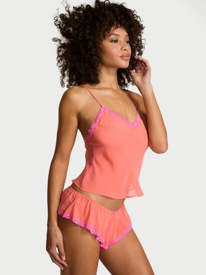 Dream Angels Zestaw do spania z szyfonu - top i szorty