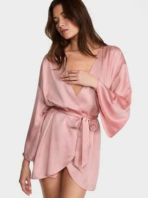Victoria's Secret Szlafrok satynowy krótki