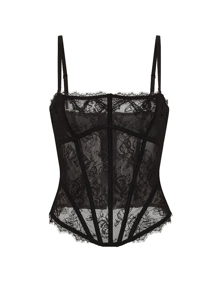 Top gorsetowy Rose Lace. Produkt ma kolor czarny i pochodzi z kolekcji Very Sexy. 