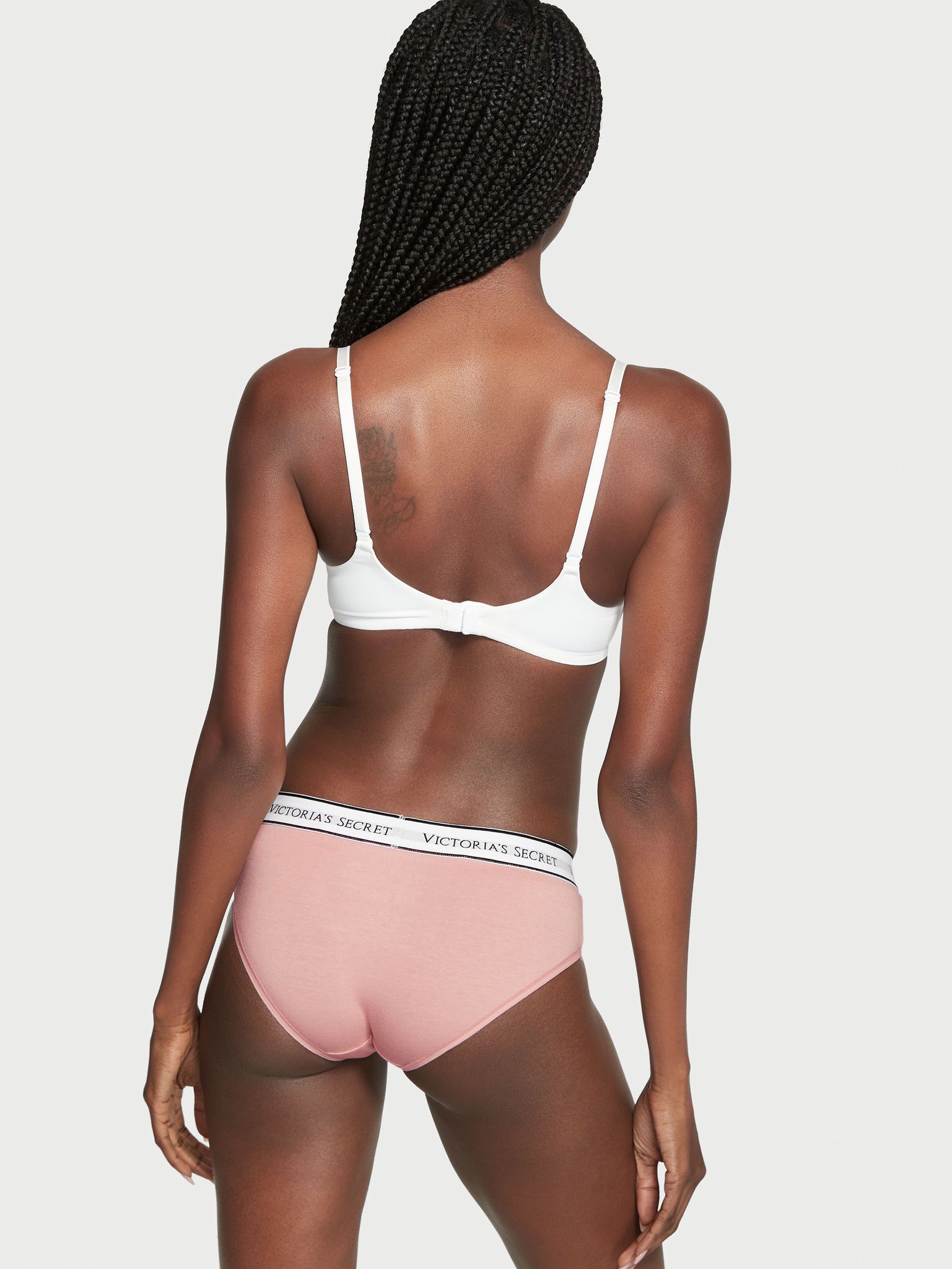 Majtki bawełniane z logo w talii Hiphugger. Produkt ma kolor różowy i pochodzi z kolekcji Cotton. 