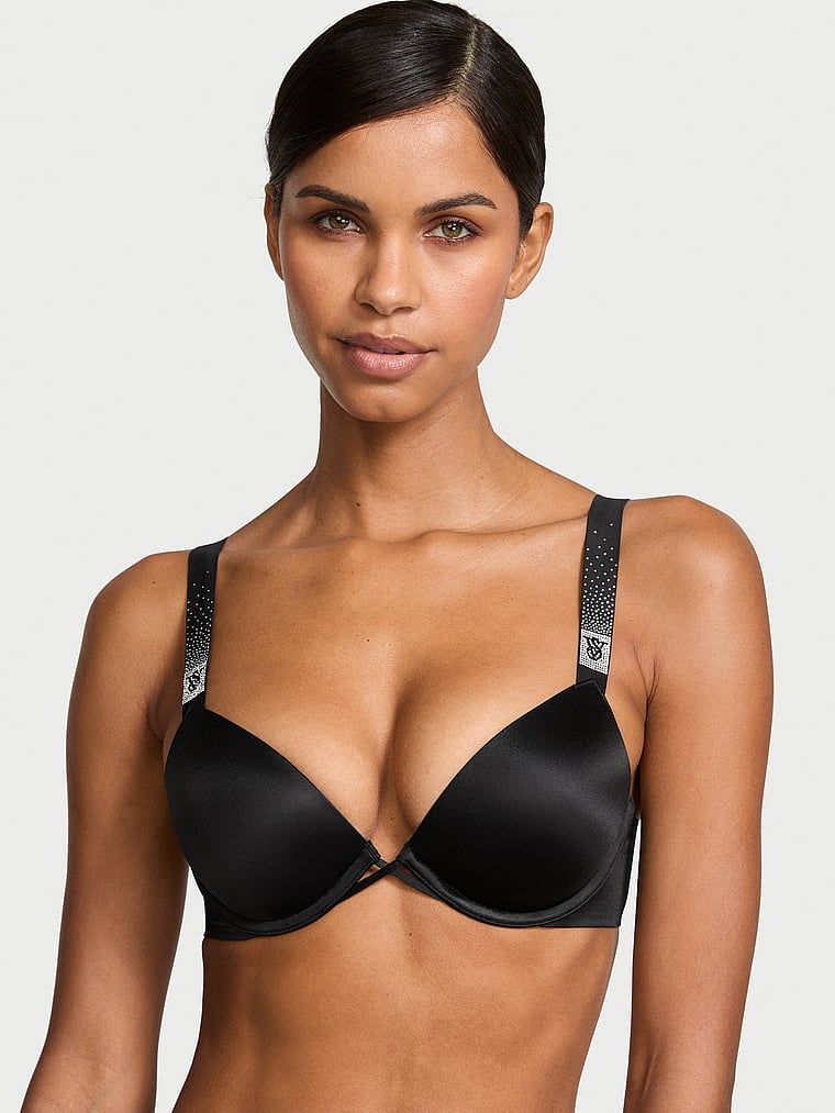 Very Sexy Biustonosz push-up z błyszczącymi paseczkami Scattered Shine Strap