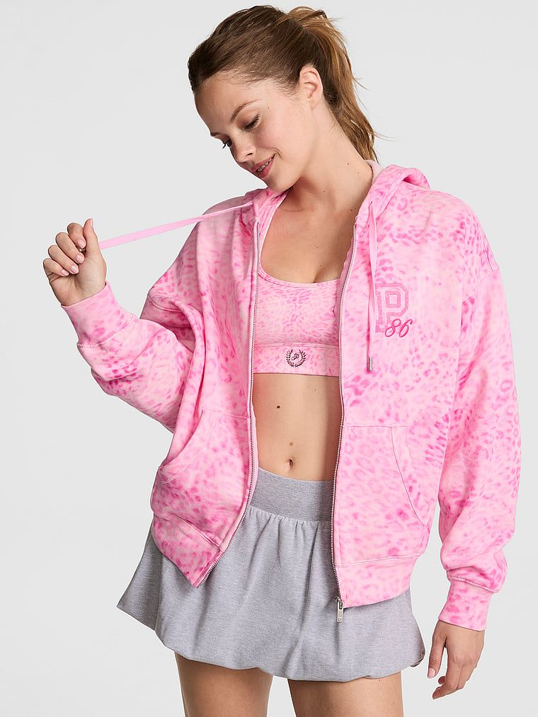 Bluza z kapturem zapinana na zamek Campus Fleece