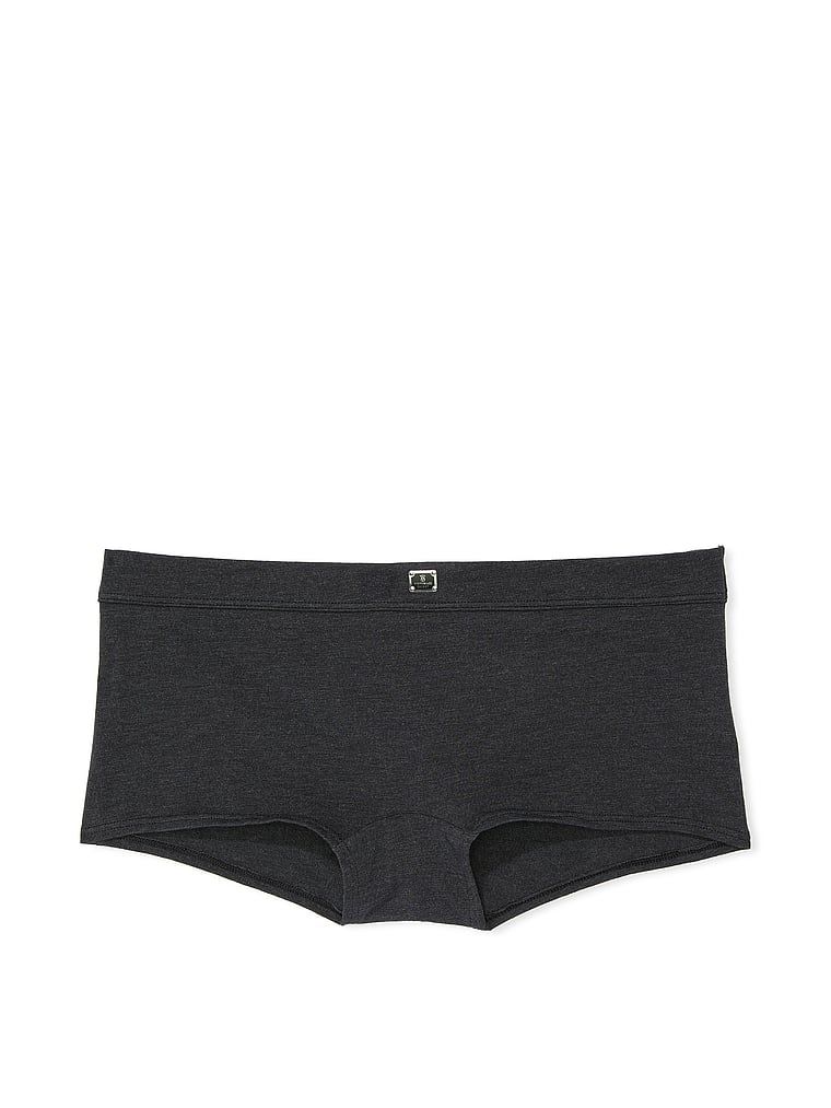Majtki szorty bawełniane z logo w talii Boyshort Hardware. Produkt ma kolor czarny i pochodzi z kolekcji Cotton. 