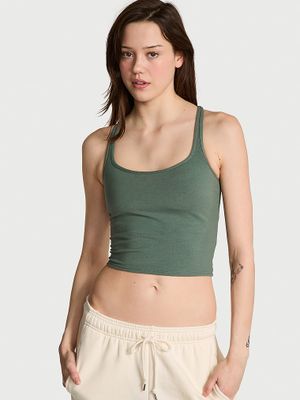 PINK Bawełniany tank top
