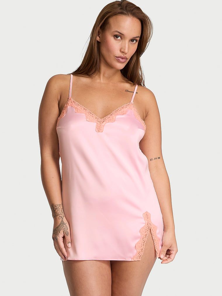Victoria's Secret Koszulka nocna z koronką Tease Slip