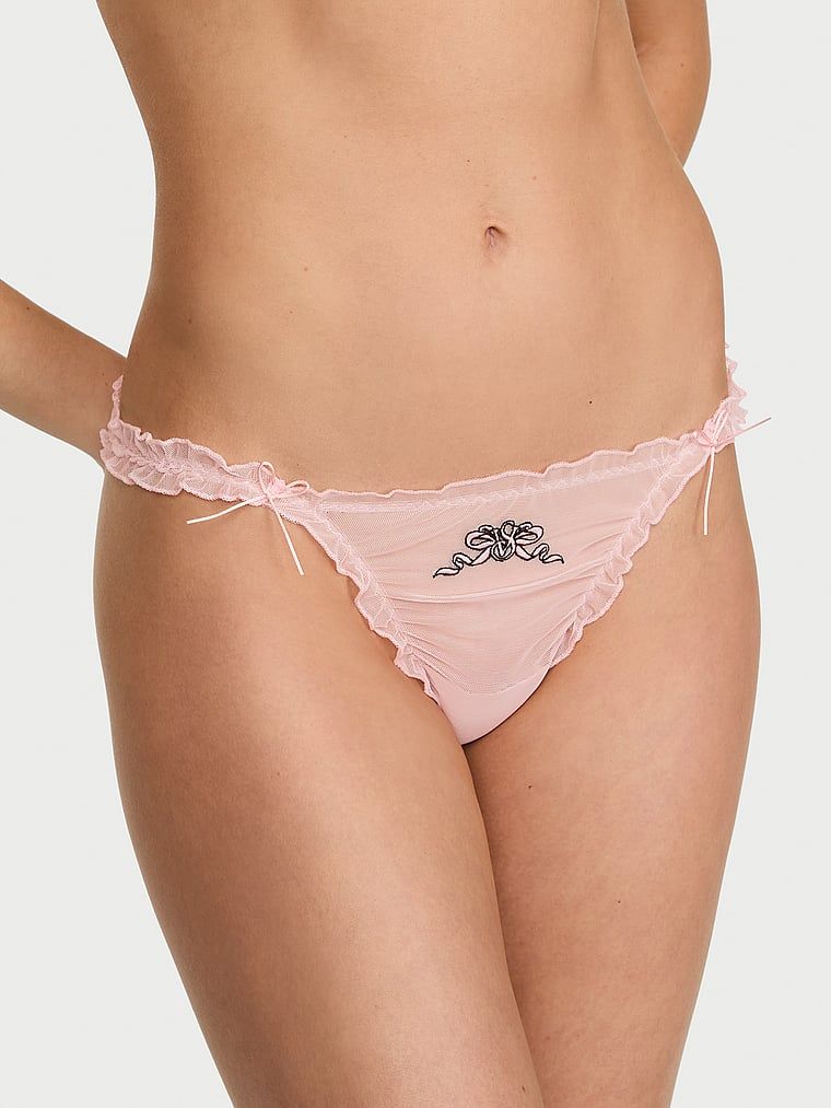 Dream Angels Stringi z falbankami Ruffled Mesh Bows