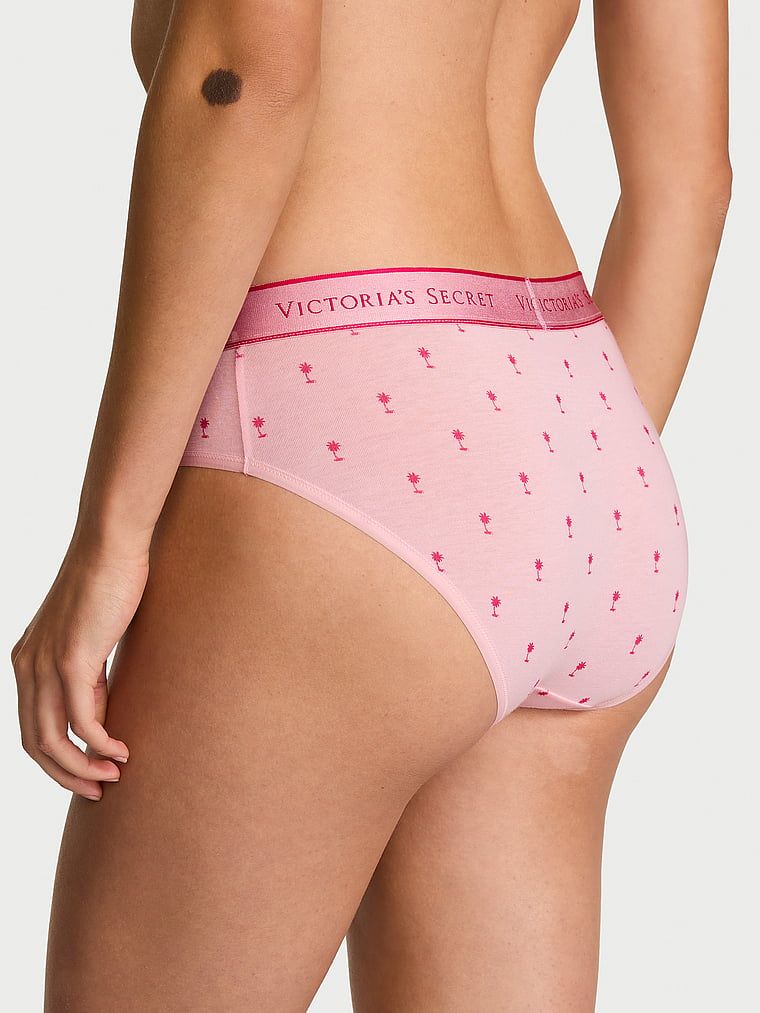 Majtki bawełniane z logo w talii Hiphugger. Produkt jest wzorzysty i pochodzi z kolekcji Cotton. 