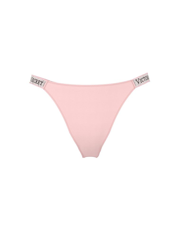 Majtki brazyliany z błyszczącymi paskami Shine Strap Brazilian. Produkt ma kolor różowy i pochodzi z kolekcji Very Sexy. 