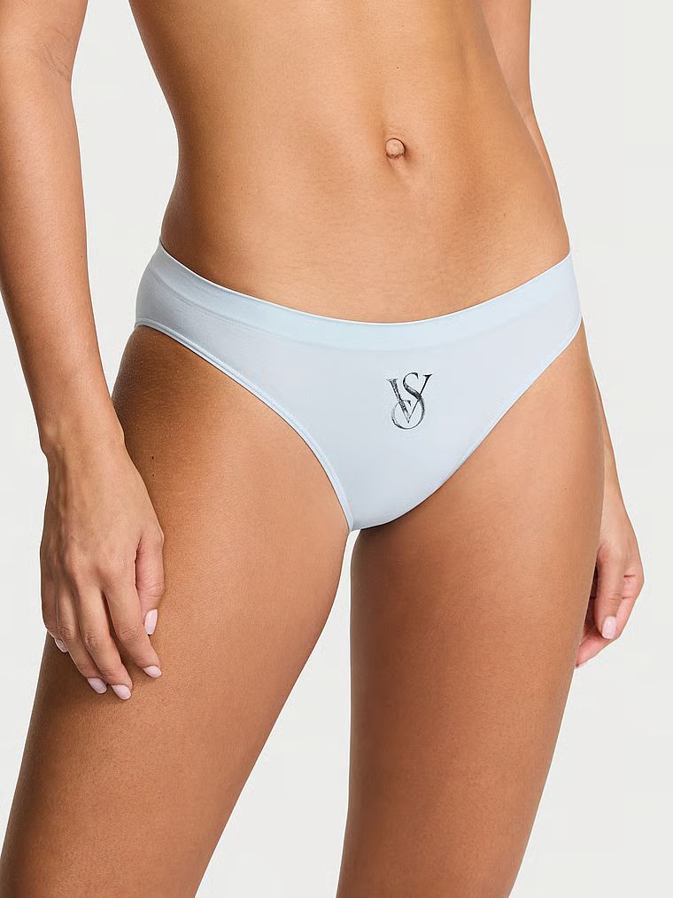 Majtki z błyszczącym logo Seamless Sparkle Bikini. Produkt ma kolor niebieski i pochodzi z kolekcji Seamless. 