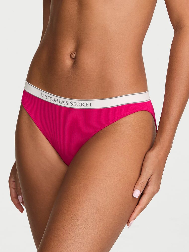 Seamless Majtki prążkowane z logo Seamless Rib Bikini