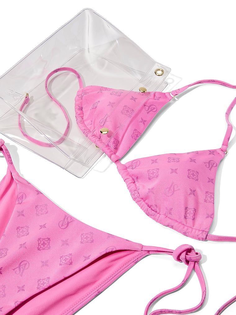 Zestaw bikini w opakowaniu - góra i dół BagKINI. Produkt jest wzorzysty i pochodzi z kolekcji Victoria's Secret Swim. 