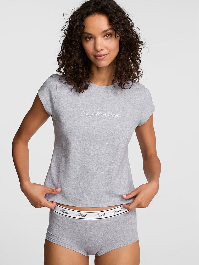 Krótki bawełniany T-shirt