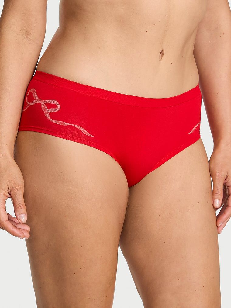 Majtki z kokardkami Seamless Bow Hiphugger. Produkt ma kolor czerwony i pochodzi z kolekcji Seamless. 