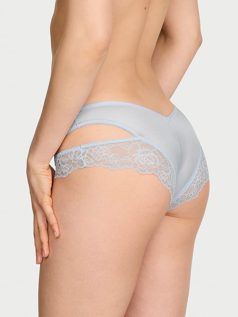 Majtki z koronką i wycięciami po bokach Cut-Out Cheeky. Produkt ma kolor niebieski i pochodzi z kolekcji Very Sexy. 