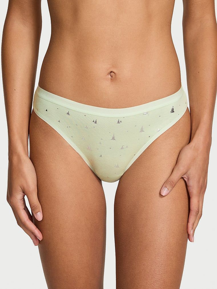Majtki bawełniane Bikini. Produkt jest wzorzysty i pochodzi z kolekcji Victoria's Secret. 