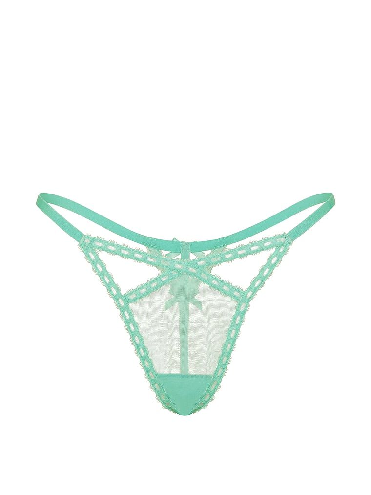 Stringi z siateczki Ribbon Slot. Produkt ma kolor niebieski i pochodzi z kolekcji Dream Angels. 
