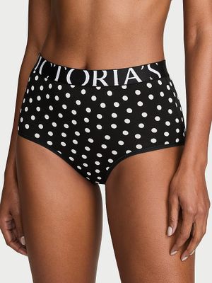 Cotton Majtki bawełniane z wysokim stanem Exploded Logo Brief