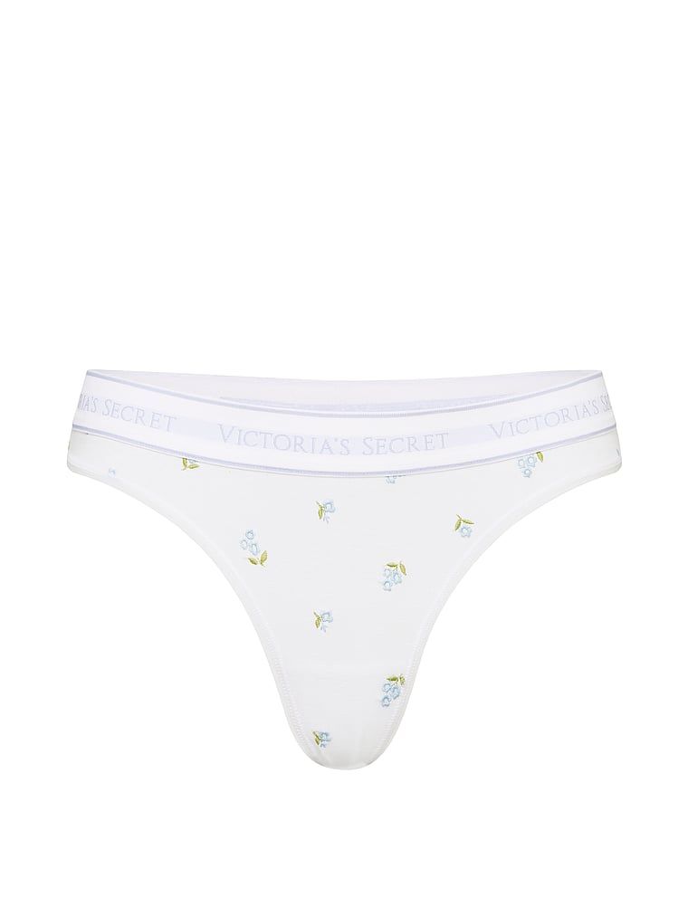 Stringi bawełniane z haftem i logo. Produkt jest wzorzysty i pochodzi z kolekcji Cotton. 