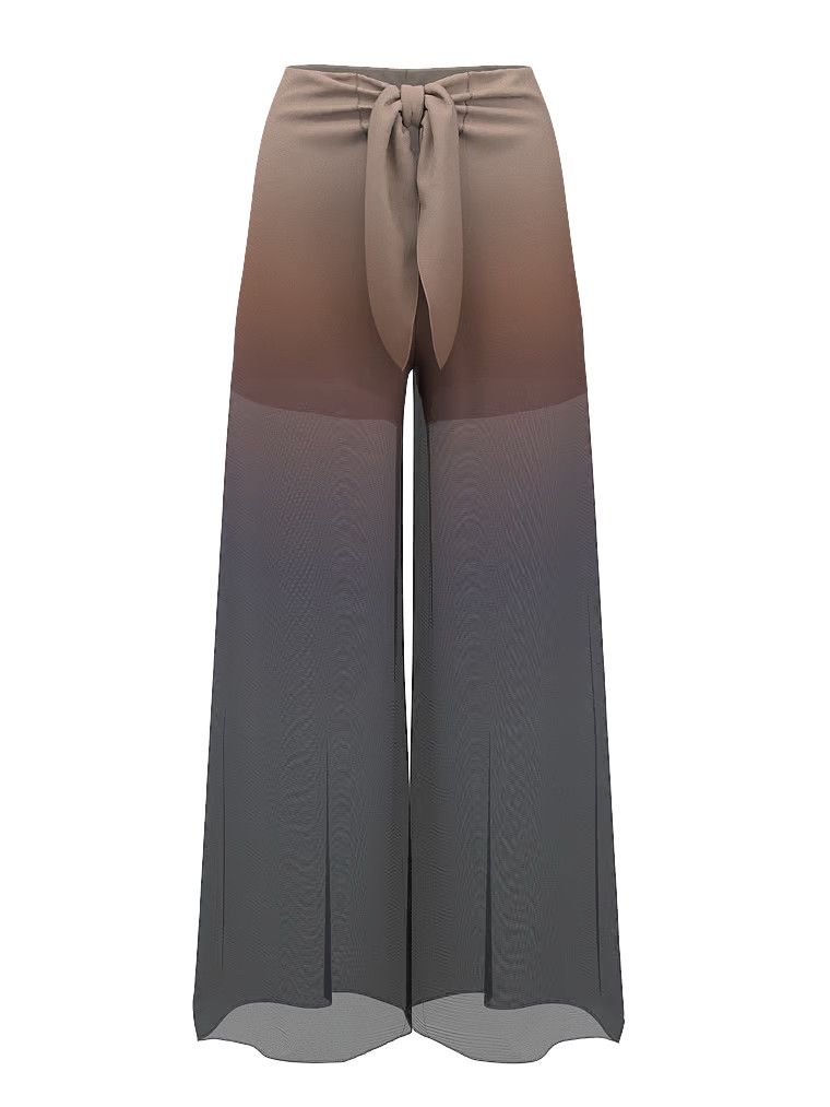 Spodnie z siateczkowego materiału na plażę Tie-Front. Produkt jest wzorzysty i pochodzi z kolekcji Victoria's Secret Swim. 
