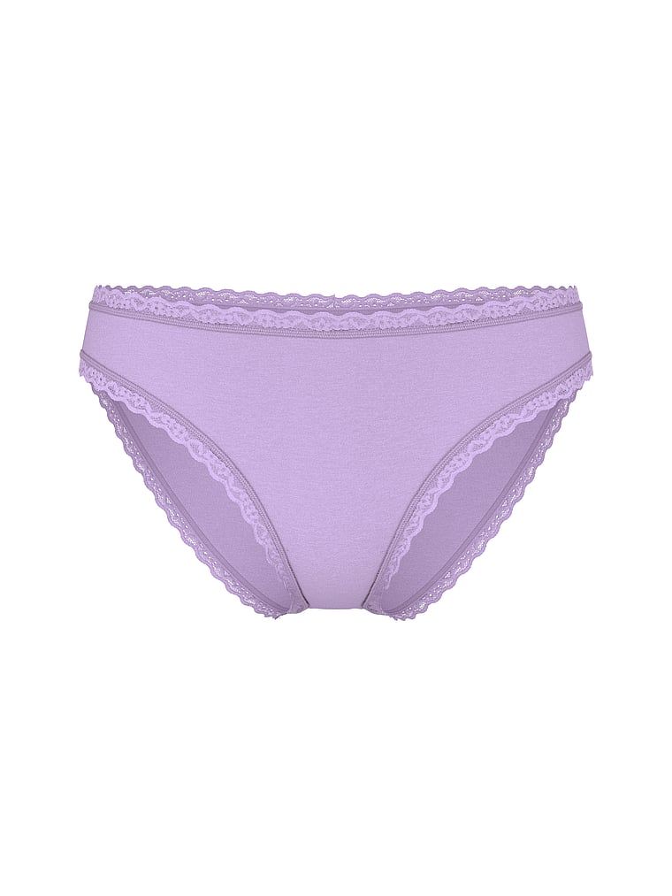 Majtki bawełniane Bow Bikini. Produkt ma kolor purpurowy i pochodzi z kolekcji Lacie. 