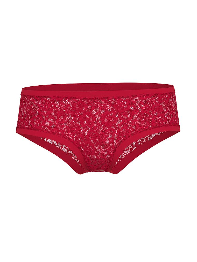 Majtki bezszwowe z koronką No-Show Lace Cheeky. Produkt ma kolor czerwony i pochodzi z kolekcji No-Show. 