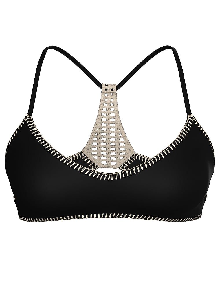Góra od bikini Archives Crochet Scuba Bralette. Produkt ma kolor czarny i pochodzi z kolekcji Victoria's Secret Swim. 