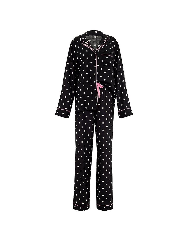 Flanelowa piżama z długimi spodniami. Produkt ma kolor wzorzysty i pochodzi z kolekcji Victoria's Secret. 