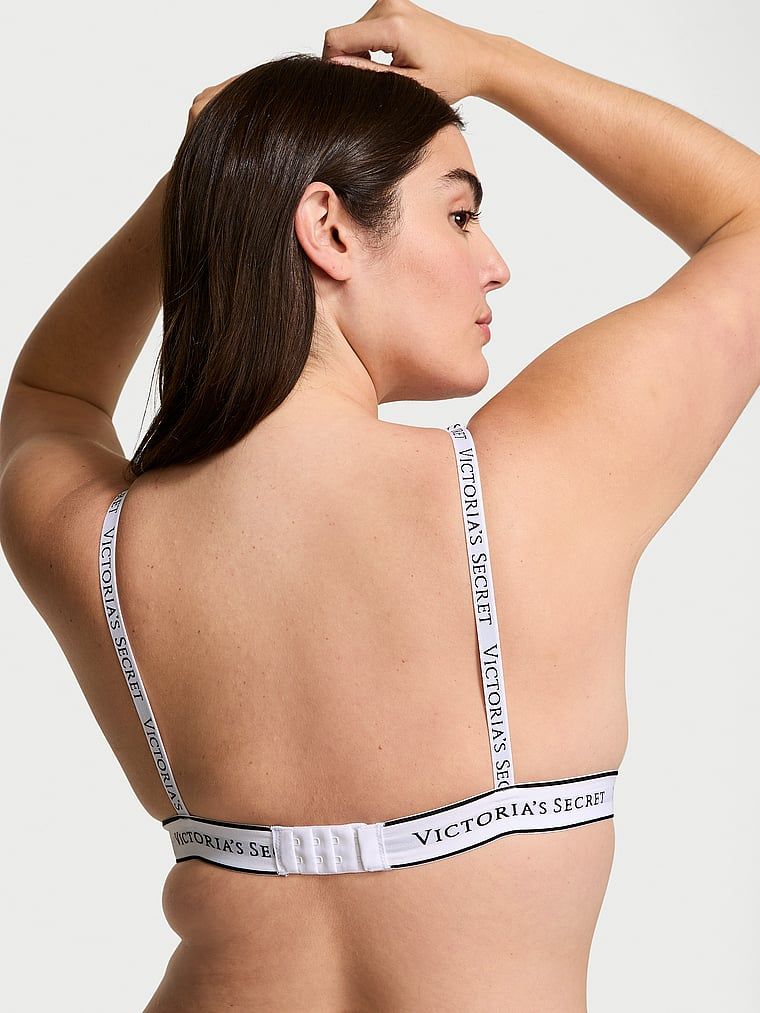 T-shirt Biustonosz braletka bawełniany bez fiszbin Plunge Bralette