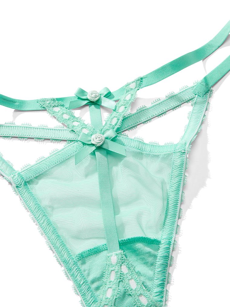 Stringi z siateczki Ribbon Slot. Produkt ma kolor niebieski i pochodzi z kolekcji Dream Angels. 
