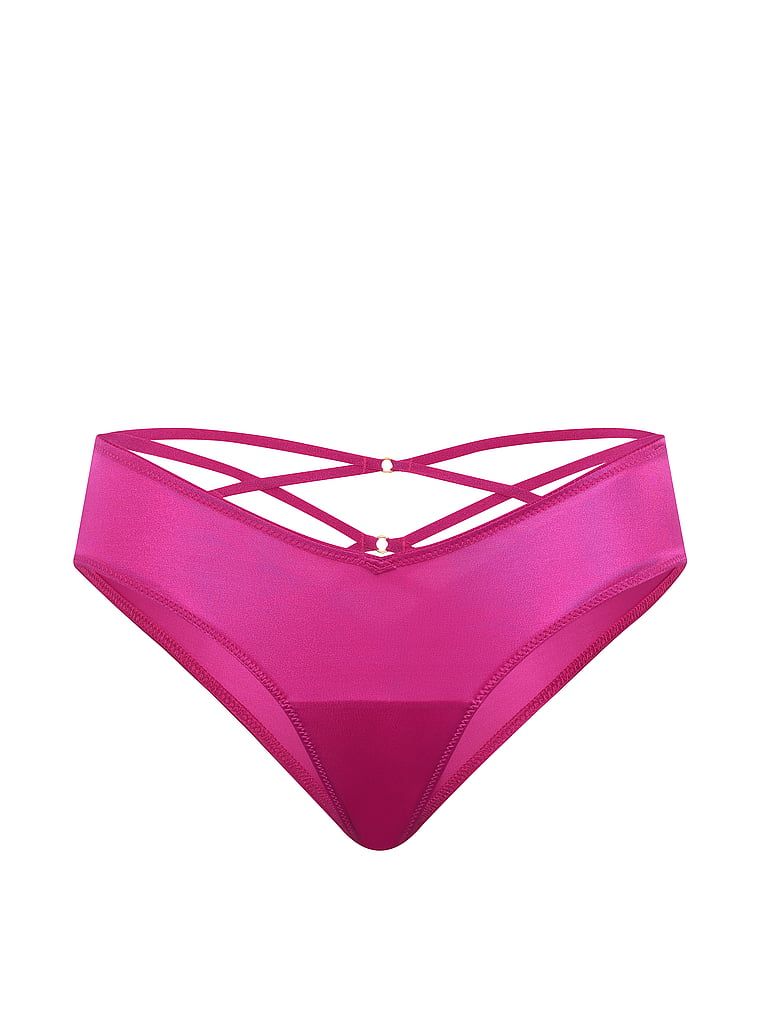 Majtki z paseczkami z tyłu i wysoko wyciętymi nogawkami Strappy-Back Cheeky. Produkt ma kolor różowy i pochodzi z kolekcji Very Sexy. 