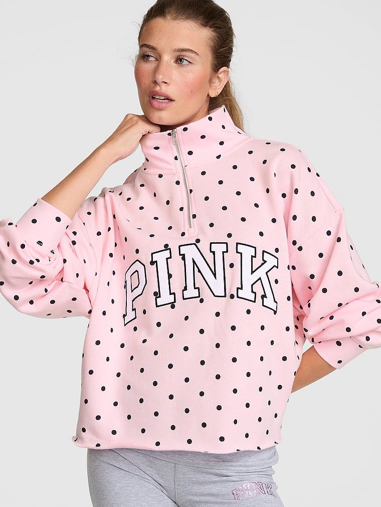 Prosta bluza z krótkim zamkiem Campus Fleece