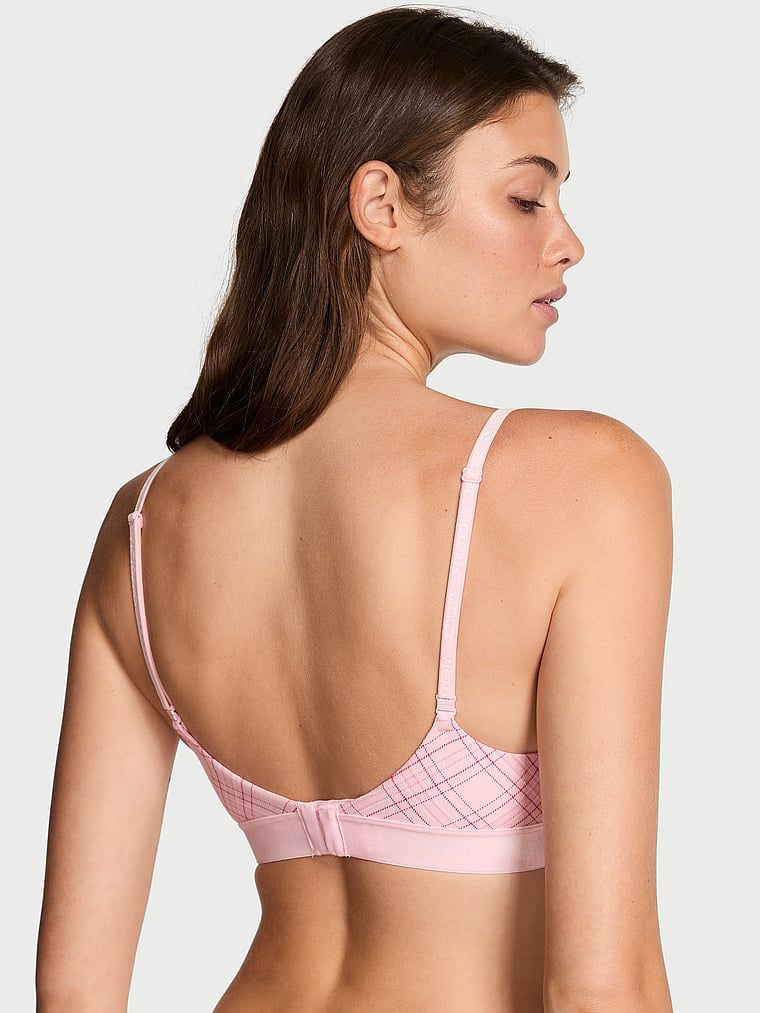 Biustonosz push-up bawełniany Perfect Shape Shine Patch Velvet. Produkt jest wzorzysty i pochodzi z kolekcji T-shirt. 