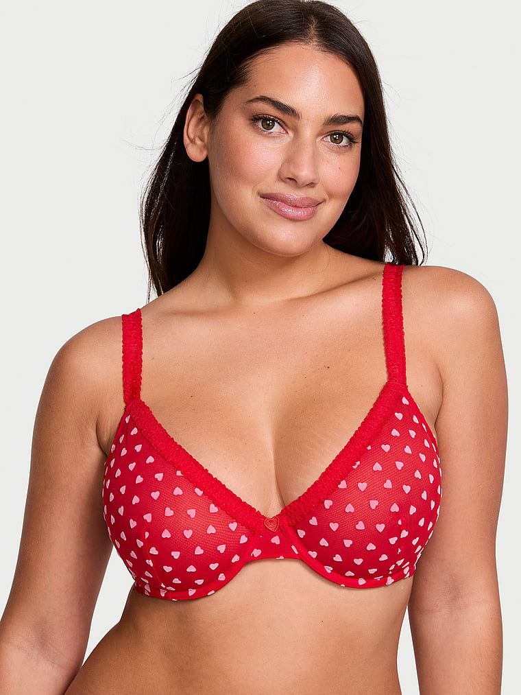 Victoria's Secret Biustonosz nieusztywniany Tease Hearts Demi