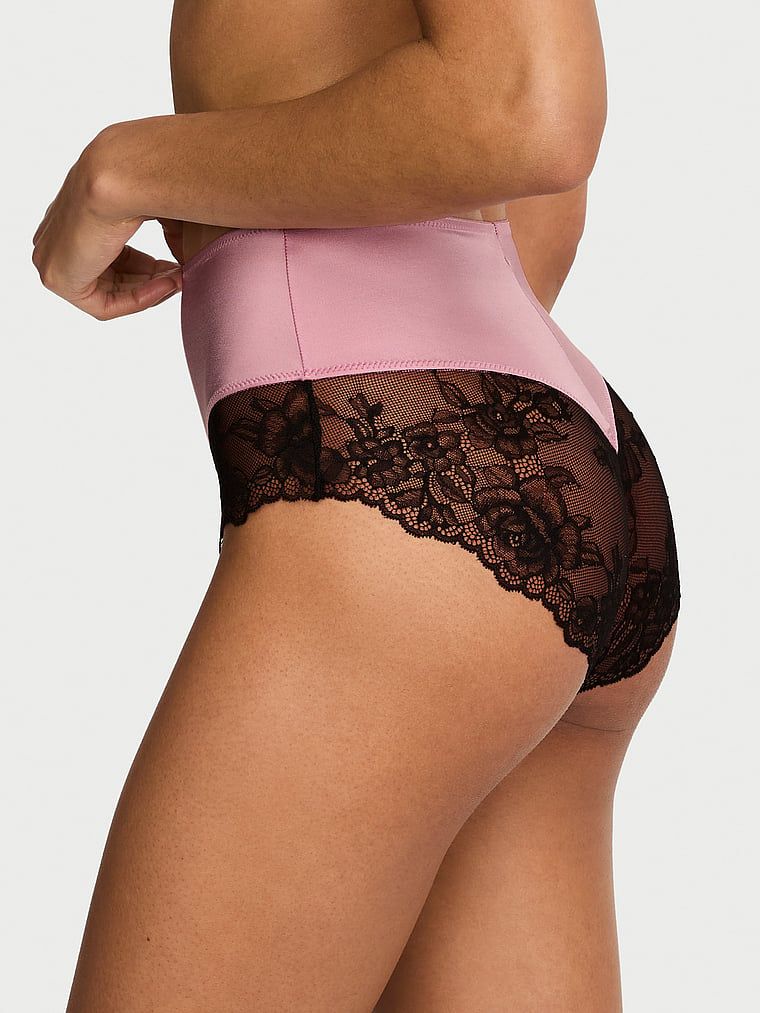 Majtki z wysokim stanem i koronką Smooth Lace-Trim. Produkt ma kolor różowy i pochodzi z kolekcji Very Sexy. 