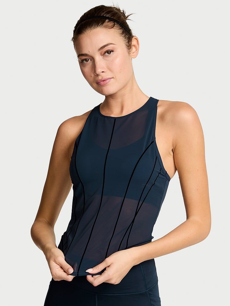 VSX Top sportowy z siateczki VSX Flocked Mesh