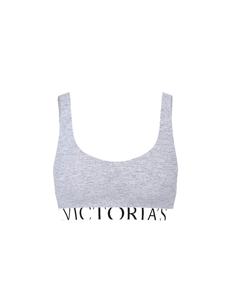 Biustonosz bawełniany braletka Exploded Logo. Produkt ma kolor szary i pochodzi z kolekcji T-shirt. 