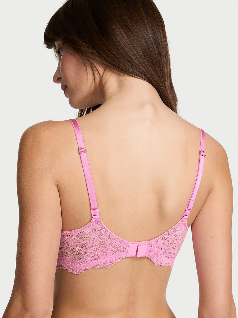 Biustonosz nieusztywniany balkonetka Wicked Lace Balconette. Produkt ma kolor różowy i pochodzi z kolekcji Dream Angels. 