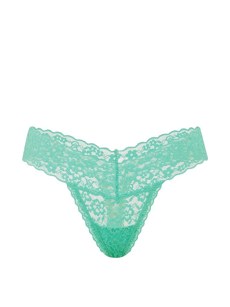 Stringi koronkowe Lace. Produkt ma kolor niebieski i pochodzi z kolekcji Lacie. 