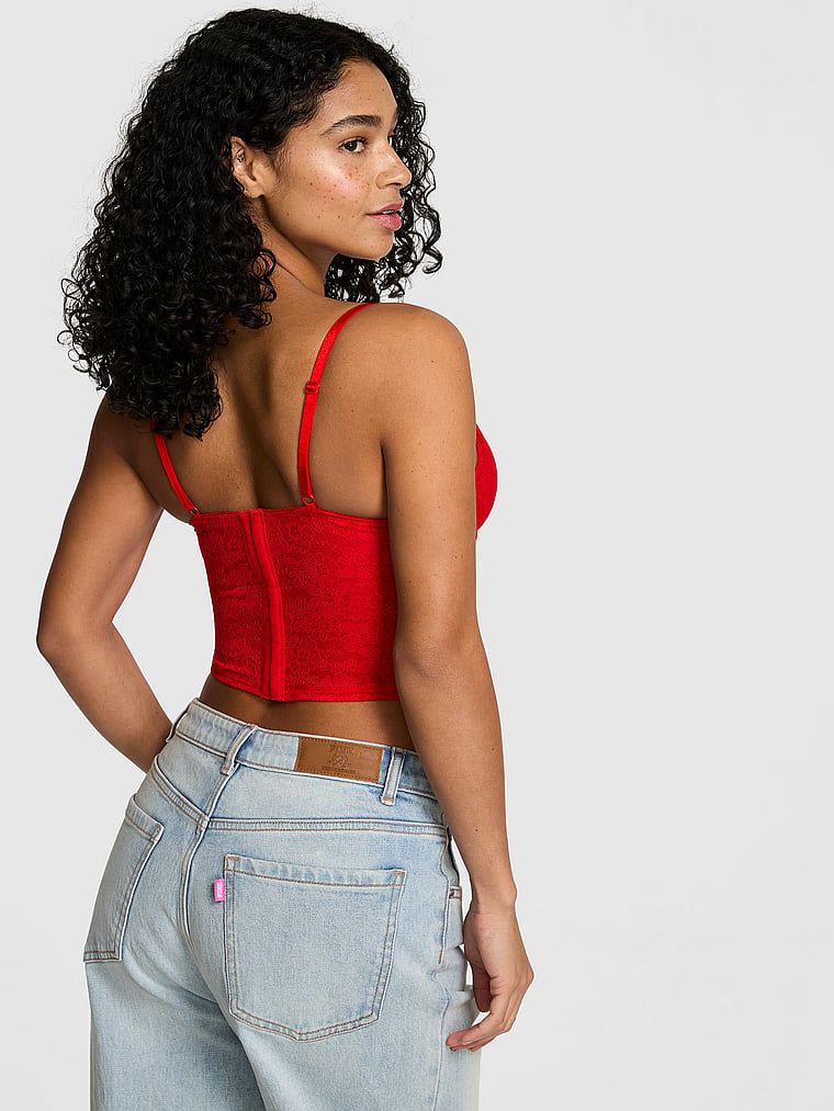 Top gorsetowy Wink z lekkim wypełnieniem i głębokim dekoltem