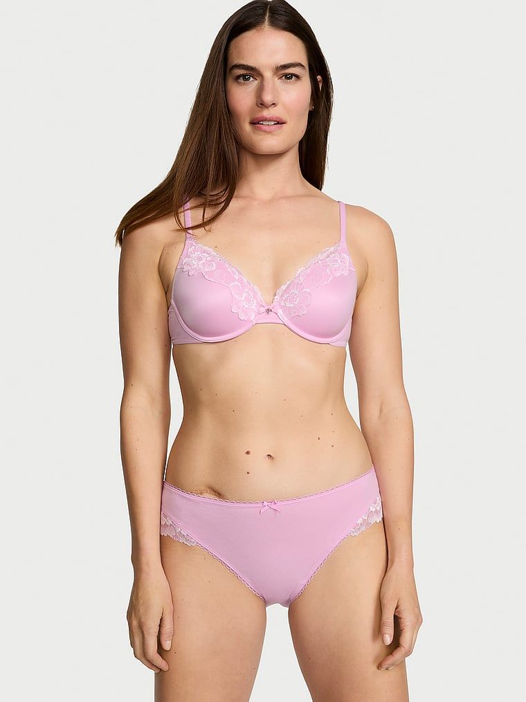 Body by Victoria Biustonosz lekko usztywniany z mocno zabudowanymi miseczkami z koronką